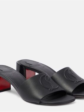 Christian Louboutin So CL 55 embossed leather mules